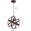 Vintage bronzas efekta industriāla griestu lampa ar regulējamu augstumu.