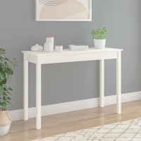 VidaXL konsoles galdiņš, 110x40x75 cm, priede, balts.