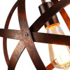 Vintage bronzas efekta industriāla griestu lampa ar regulējamu augstumu.