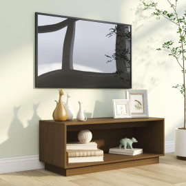 VidaXL TV skapītis, 90x35x35 cm, priede, medus brūnā krāsā.