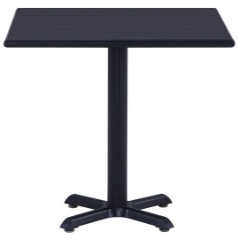 VidaXL dārza galds, 80x80x75 cm, melns.