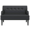 VidaXL sofa ar atzveltni, melns, 112 × 65,5 × 75 cm, mākslīgā āda.