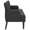 VidaXL sofa ar atzveltni, melns, 112 × 65,5 × 75 cm, mākslīgā āda.