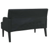 VidaXL sofa ar atzveltni, melns, 112 × 65,5 × 75 cm, mākslīgā āda.