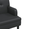 VidaXL sofa ar atzveltni, melns, 112 × 65,5 × 75 cm, mākslīgā āda.