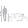 VidaXL 3-vietīgs dīvāns, 180 cm, mākslīgā āda, melns.