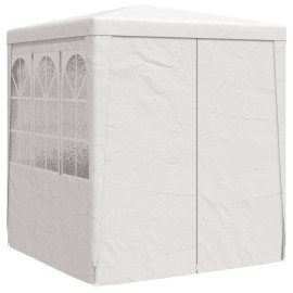 vidaXL Profesionāla telts pasākumiem ar sānu sienām, 90 g/m², 2 x 2 m, balta.