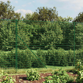 VidaXL stiepļu sieta žogs, zaļā krāsā, 1x25 m, cinkots tērauds.
