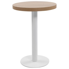 VidaXL galds, 60 cm, MDF, gaiši brūns.
