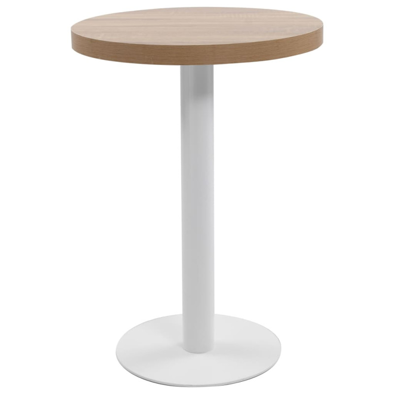 VidaXL galds, 60 cm, MDF, gaiši brūns.