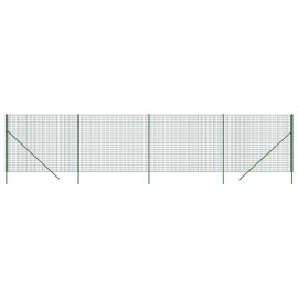 VidaXL stiepļu sieta žogs, zaļā krāsā, 1x25 m, cinkots tērauds.