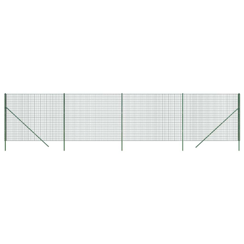 VidaXL stiepļu sieta žogs, zaļā krāsā, 1x25 m, cinkots tērauds.