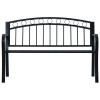 VidaXL dārza sols, 125 cm, tērauds, melns.