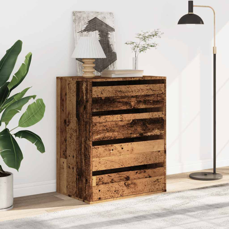 VidaXL kumode, 60x41x76 cm, apstrādāts koks, veckoka efekta krāsā.