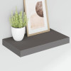 VidaXL sienas plaukti, 4 gab., 40x23,5x3,8 cm, MDF, spīdīgi pelēki.