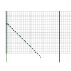 VidaXL stiepļu sieta žogs, zaļā krāsā, 1x25 m, cinkots tērauds.