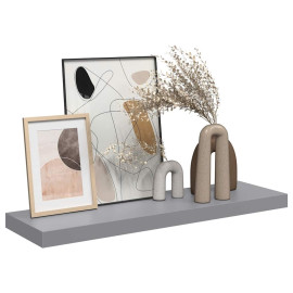 VidaXL sienas plaukts, 80x23,5x3,8 cm, MDF, pelēks.