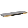 VidaXL sienas plaukts, 80x23,5x3,8 cm, MDF, pelēks.
