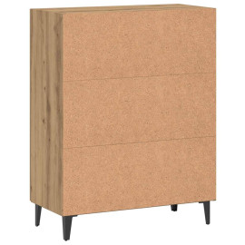 VidaXL kumode, 70x34x90 cm, apstrādāts, amatniecisks koks ozolkoka efekta krāsā.