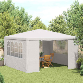 VidaXL profesionāla svinību telts ar sānu sienām, 4 × 4 m, balta, 90 g/m².