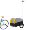 VidaXL velosipēda kravas piekabe 45 kg, melna/dzeltena (94127).