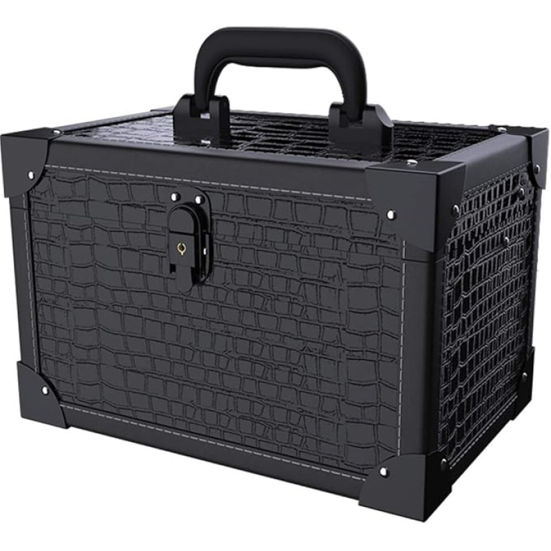 ANGNYA Profesionālā kosmētikas makeup kaste ar spoguli - pārnēsājama