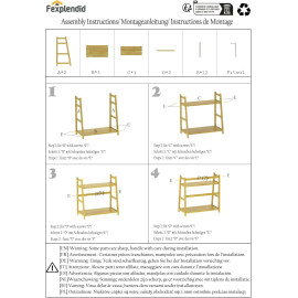 FEXPLENDID bambusa garšvielu plaukts
