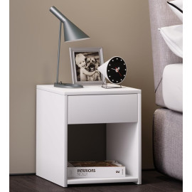 VCM naktsskapītis "Sledo Mini” ar atvilktni balts