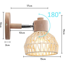 IDEGU 1 gab. iekštelpu sienas lampa 15 cm, 