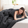 WAVVE ziemas sega 450 g/m² mikrošķiedras gultai 150 x 220 cm vissezonas sega gultai ar siltu un biezu pildījumu 450 g/m² pelēka