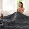 WAVVE ziemas sega 450 g/m² mikrošķiedras gultai 150 x 220 cm vissezonas sega gultai ar siltu un biezu pildījumu 450 g/m² pelēka
