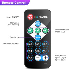 Litake disko bumba, 2gb.LED skatuves apgaismojuma iepakojums, 6 W, 7 apgaismojuma režīmi, tālvadības pults [F enerģijas klase]