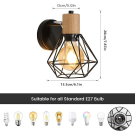 Industriāla sienas lampa  [E enerģijas klase]