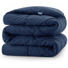 CozyLux gultas sega 135 x 200 cm 4 gadalaikiem, 300 g/m² rudens/ziemas šķiedru sega, mīksta un elpojoša mikrošķiedra, tumši zila