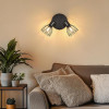 LED griestu lampa ar 2 spuldzēm, grozāms, melns, apaļš, E14