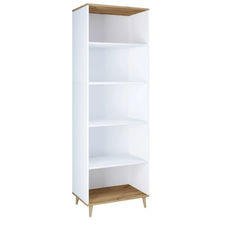 Landos plaukts balts/ozols W: 60 cm.