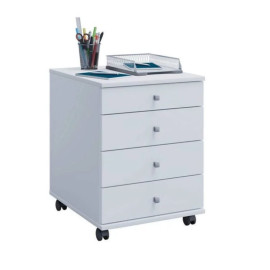 Biroja skapītis uz ritentiņiem VCM Lona Mini ar 4 atvilktnēm.