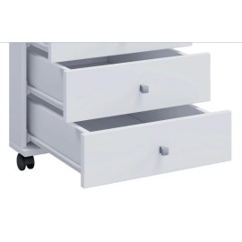 Biroja skapītis uz ritentiņiem VCM Lona Mini ar 4 atvilktnēm.