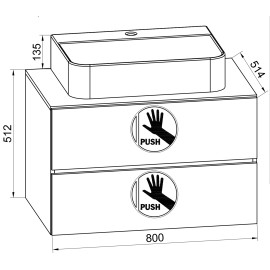 VCM izlietnes skapis “Lendas”.