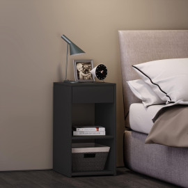 VCM “Sledo Maxi” sānu galds/naktsskapītis, melns.