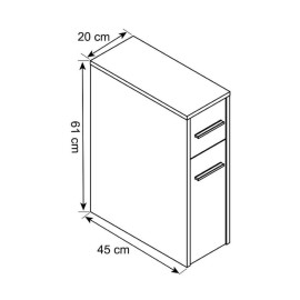 Nišas skapis, telpas sadalītājs vannas istabai “Zalo”.
