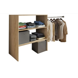 VCM drēbju plaukts ar stieni “Dacho” ozolkoka dekora krāsā.