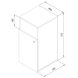 Veļas skapis/ veļas lāde/ veļas kaste “Dreso L”.