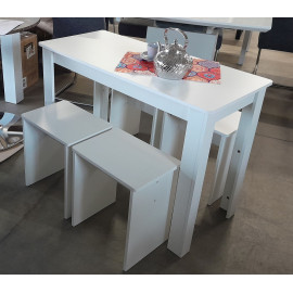 VCM pusdienu galds ar 4 taburetēm “Esal”.