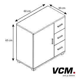 VCM midi skapis "Zalo XL" balts.