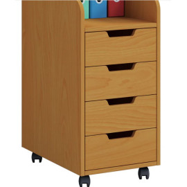 VCM Konal Mini skapītis uz ritentiņiem, dižškābarža krāsā.