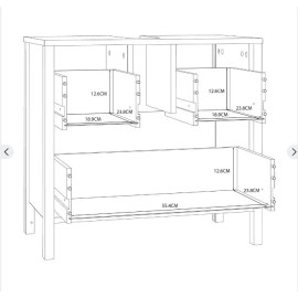 Vannas istabas skapītis - balts - 64 cm.