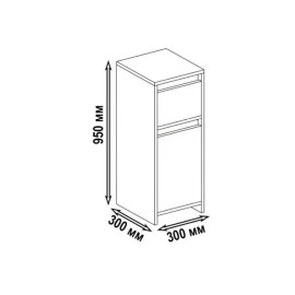 Vannas istabas skapītis 30 cm.