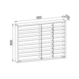VCM stikla vitrīna pakarināma ar ESG drošības stiklu. Izmēri: A. 60 x P. 80 x Dz. 10 cm.