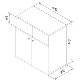 Veļas skapis “Dreso” L 2-f.